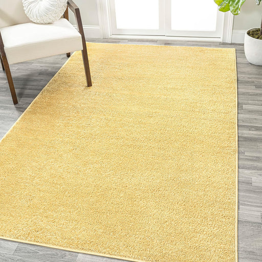 4 ft x 6 ft, Mustard Casual Contemporary Solid Traditional Area-Rug by JONATHAN Y