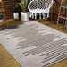 3 X 5, Beige/Brown Bohemian Contemporary  Stripe Geometric Indoor Outdoor Area-Rug