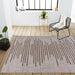 3 X 5, Beige/Brown Bohemian Contemporary  Stripe Geometric Indoor Outdoor Area-Rug