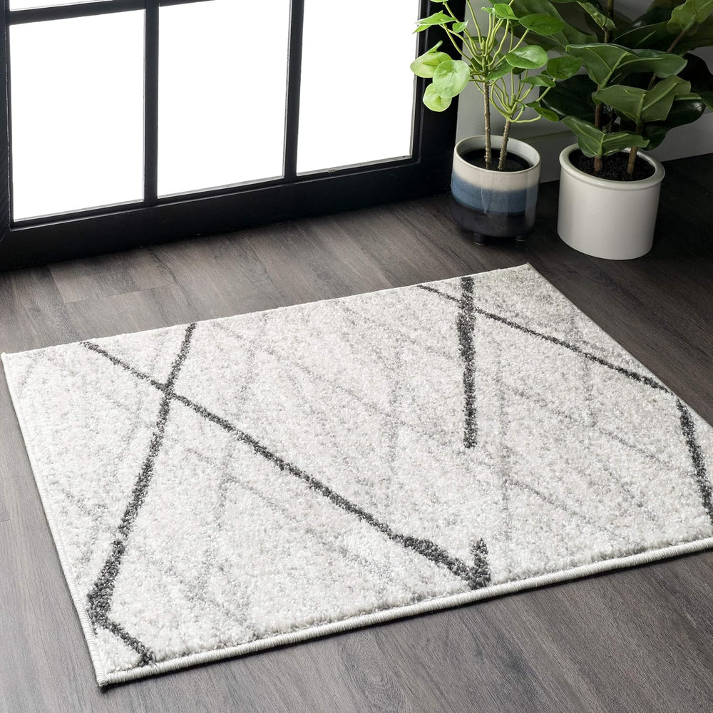 nuLOOM 3x5 Thigpen Contemporary Area Rug, Grey, Abstract Lines