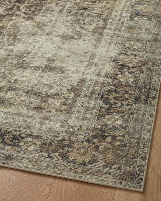 Loloi 2'-0" x 5'-0" Pebble/Taupe Thick Machine Washable Accent Rug