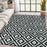 8x10 Black and White Trellis Modern Printed by Lahome