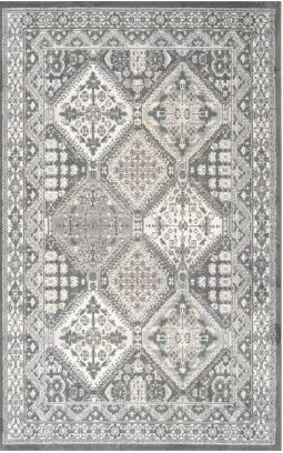Becca Vintage Tiles Charcoal 7 ft. x 9 ft. Area Rug