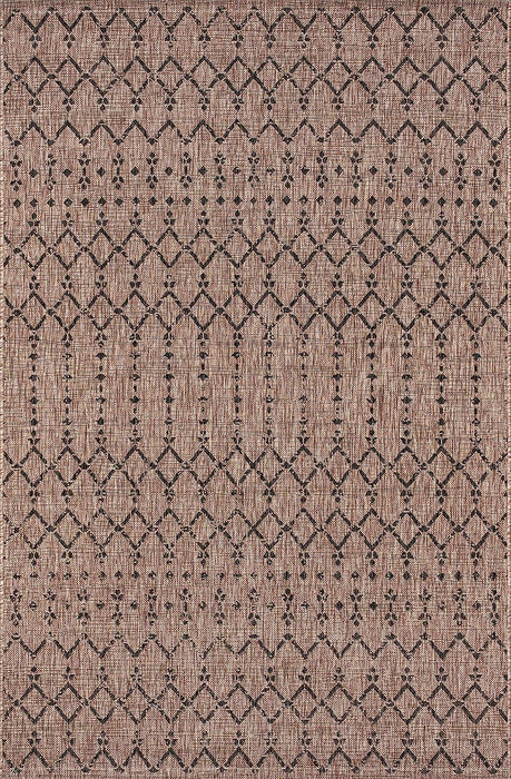 4 X 6 Natural/Black Moroccan Geometric Bohemian Rustic Area Rug