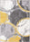 5' x 7' Yellow Contemporary Modern Circles Area Rug