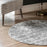 5 Round Grey/Ivory Modern/Contemporary Abstract Area Rug