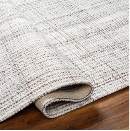 5 ft. x 8 ft. Off-White Plaid Indoor Area Rug