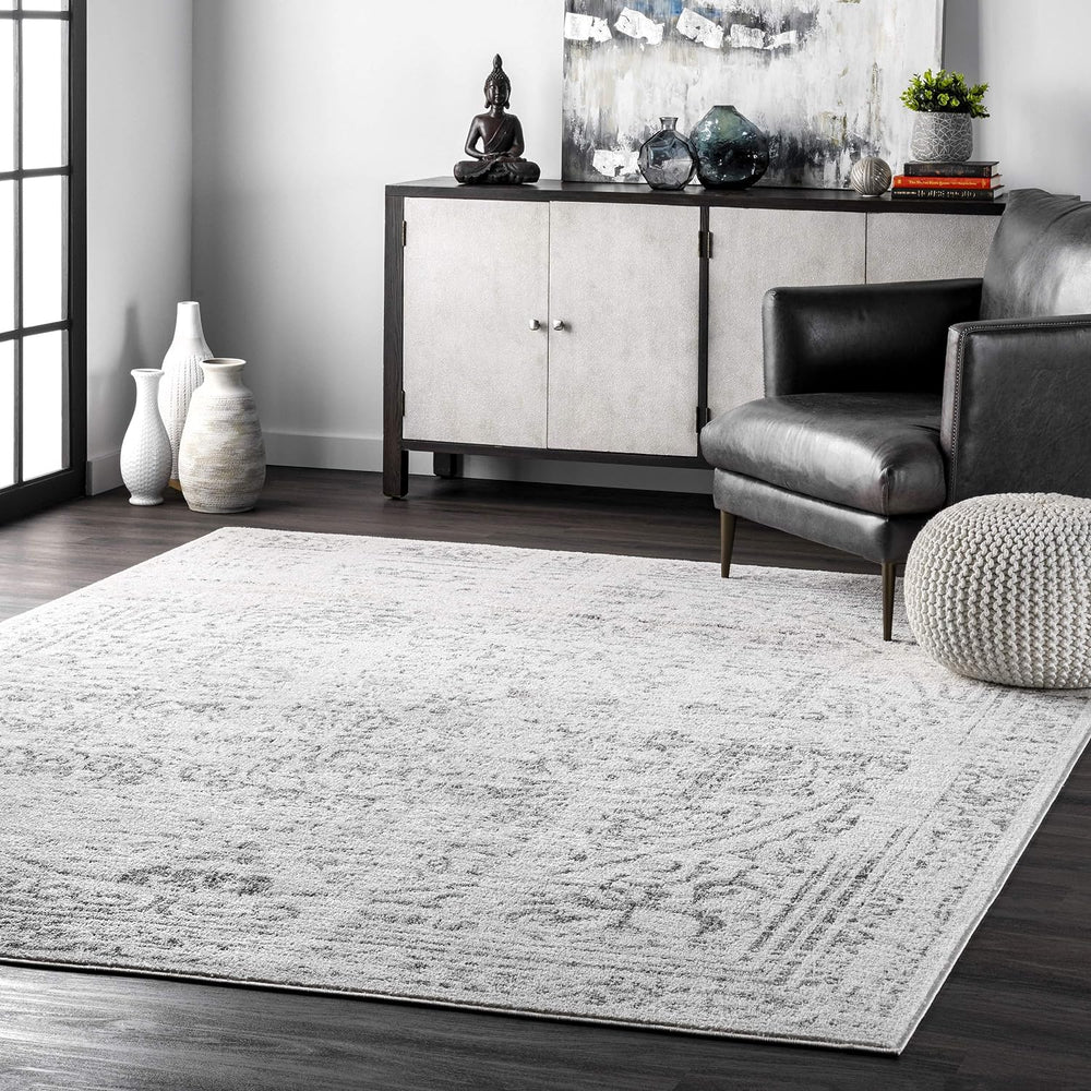 2x3 Grey/Ivory Modern/Contemporary Accent Rug