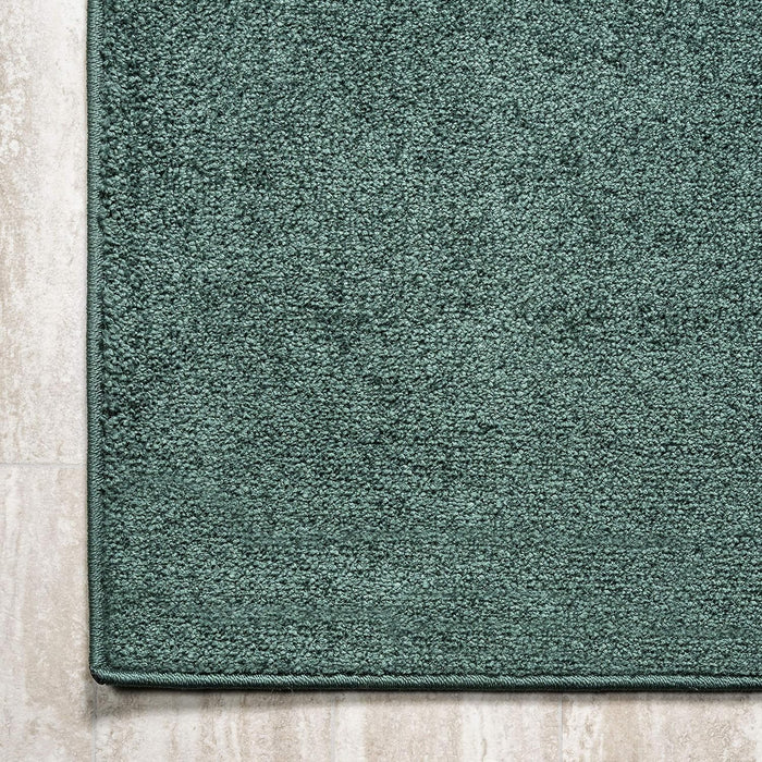 2 ft x 8 ft, Emerald Haze Solid Indoor Casual Contemporary Traditional Area-Rug