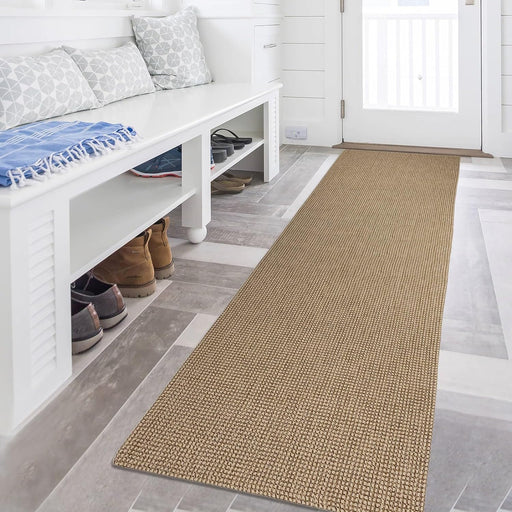 2x7 ft  Natural Cotton Rubber Backed Entryway Runner Rugs