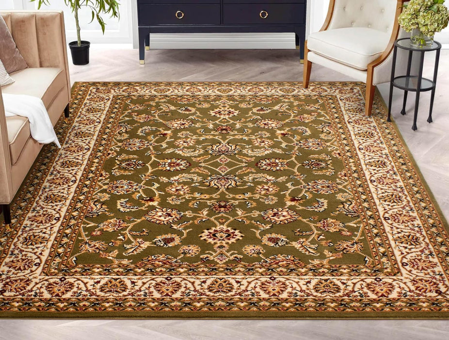 Size 3'11'' x 5'3''Green Well Woven Area Rug