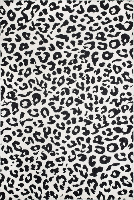3x5, Dark Grey Modern Leopard Print Area Rug nuLOOM