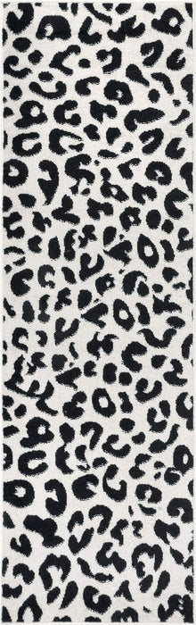 nuLOOM Annette Modern Leopard Print Runner Rug, 2' x 6', Dark Grey