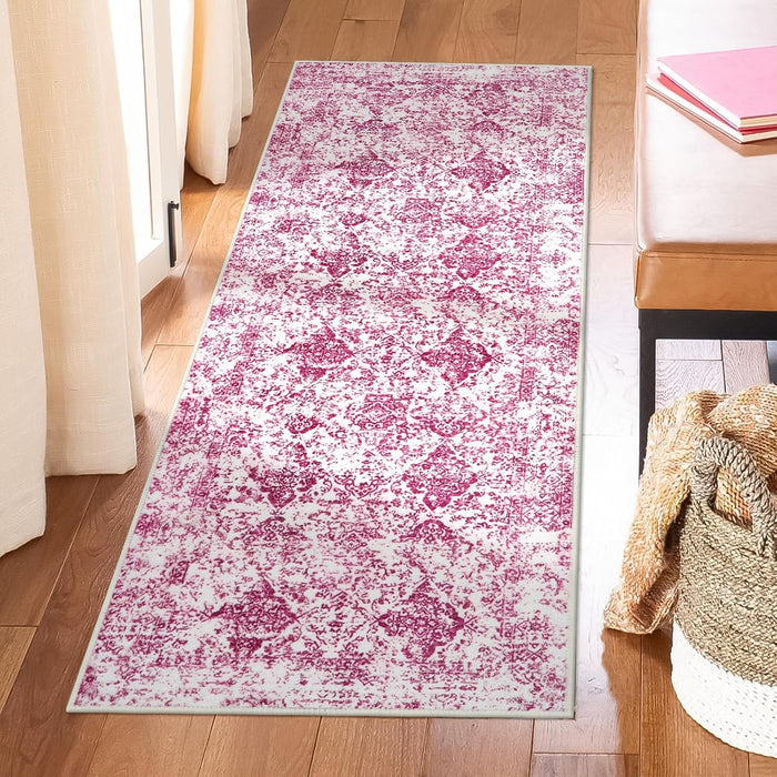 2'x6' Pink Lahome Moroccan Floral Runners