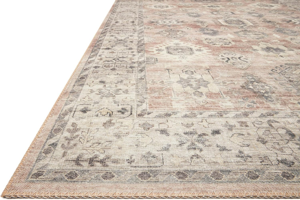 Loloi II Hathaway Collection HTH-03 Java / Multi 7'-6" x 9'-6", .25" Thick, Area Rug, Soft, Durable, Printed, Modern, Low Pile, Non-Shedding, Easy Clean, Living Room Rug