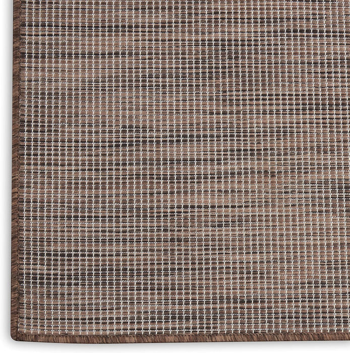 8' x 10' Indoor-Outdoor Natural  Area Rug, Easy Cleaning, Non Shedding