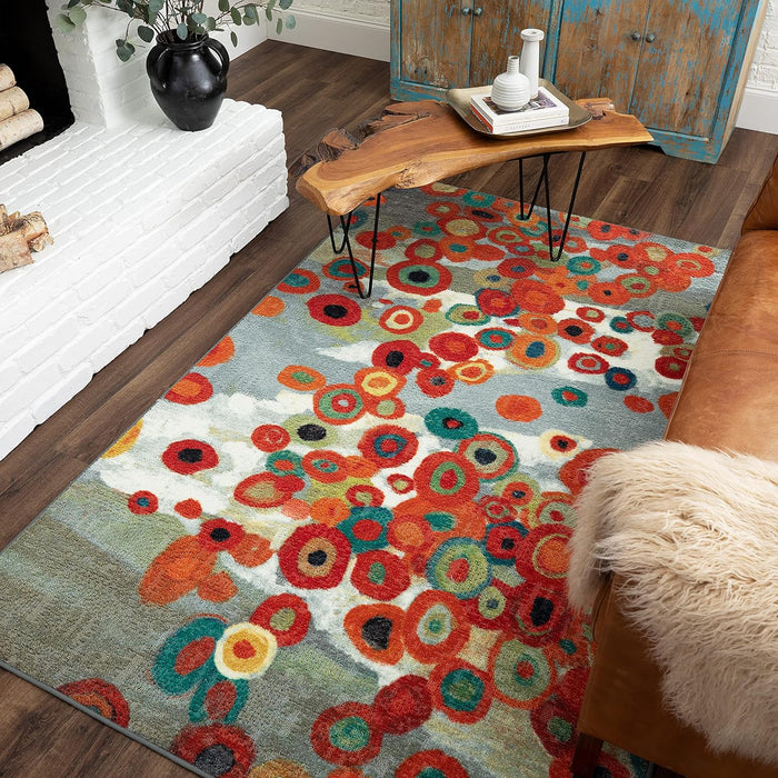 6' X 9', Multi Colored Mohawk Home Tossed Floral Area Rug