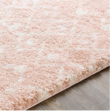 5 X 7 (ft) Shag Blush Indoor Medallion Global Area Rug