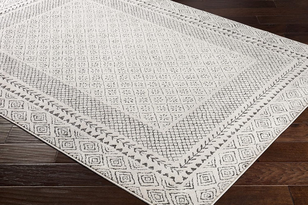 7'10" x 10'2" Beige Boho Farmhouse Area Rug