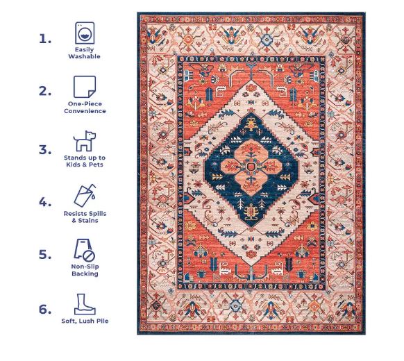 8' x 10' Nuloom Carolyn Machine Washable Area Rug