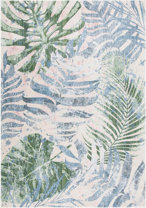 4' x 6', Green & Blue, Tropical Design, Accent Rug Safavieh