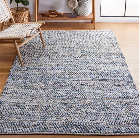 4' x 6' Color Blue/ivory Natura Power Loomed Area Rug - Safavieh