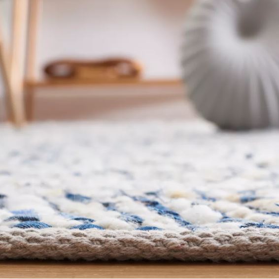 4' x 6' Color Blue/ivory Natura Power Loomed Area Rug - Safavieh