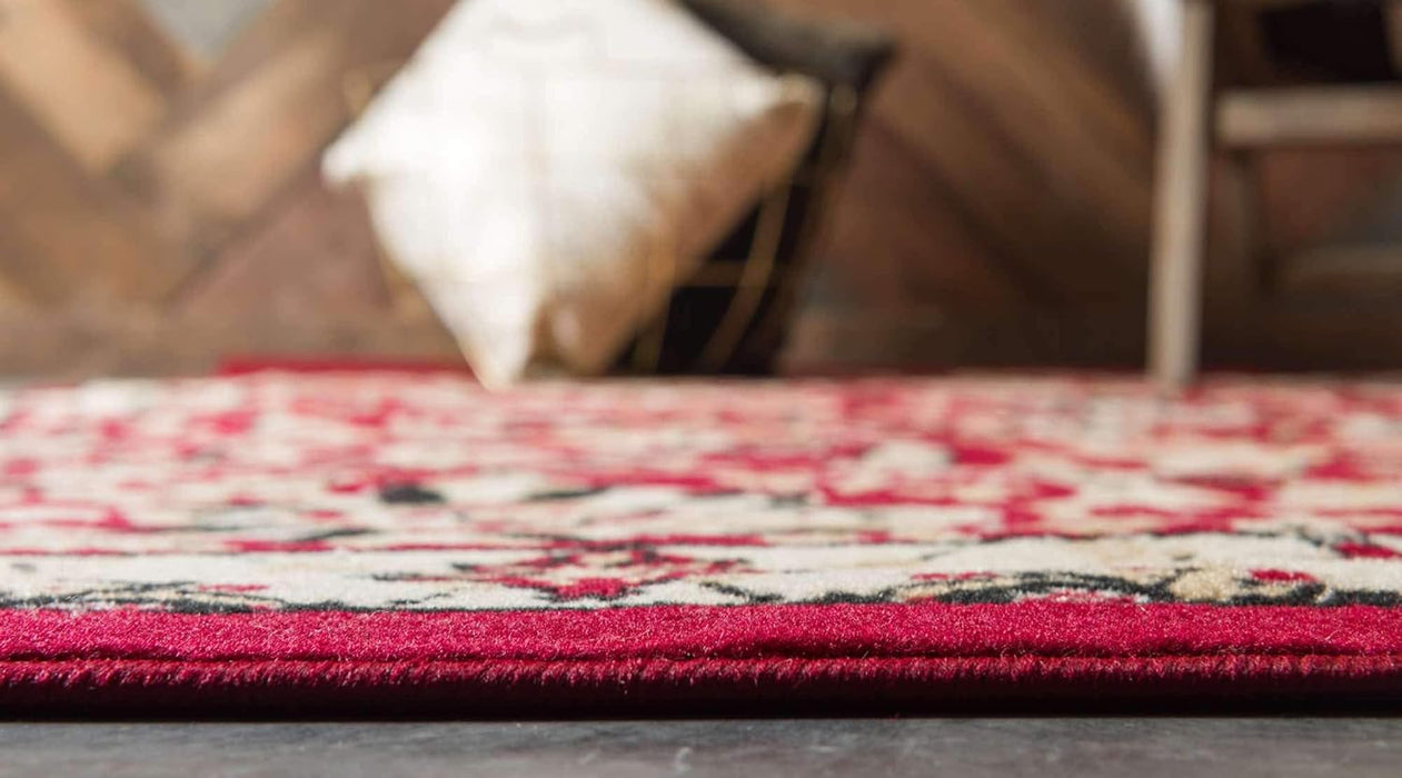 6'x 9' Red/ Beige Unique Loom Area Rug