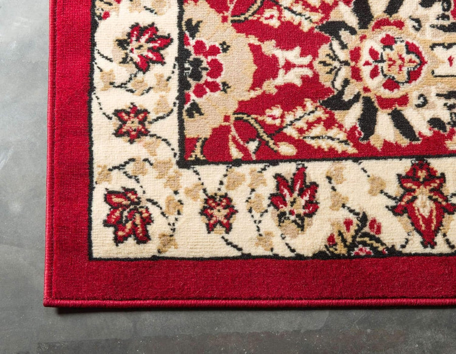 6'x 9' Red/ Beige Unique Loom Area Rug