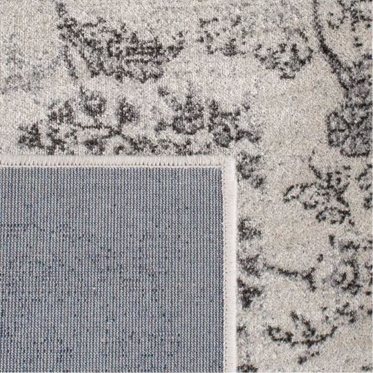 Size 2'2"x 8' Color Ivory/Grey Power Loomed Area Rug - Safavieh