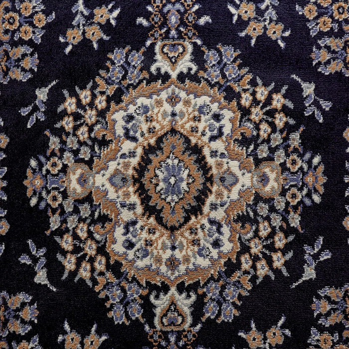 Home Dynamix Premium Sakarya Traditional Medallion Border Area Rug, Navy Blue/Brown, 7'8"x10'7" Rectangle