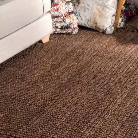 Natura Chunky Loop Jute Chocolate 6 ft. x 9 ft. Area Rug