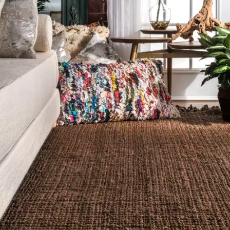 Natura Chunky Loop Jute Chocolate 6 ft. x 9 ft. Area Rug