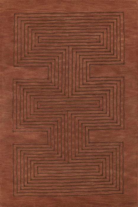 Momeni Simba Wool Hand Tufted Contemporary Indoor Area Rug, Copper