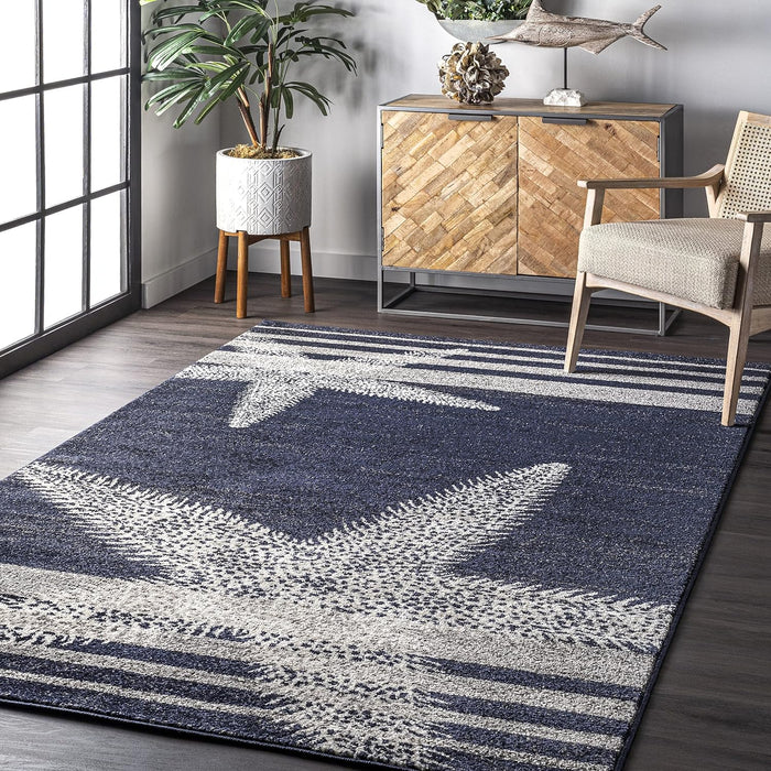 nuLOOM Thomas Paul Starfish and Striped Area Rug, 7x9, Blue