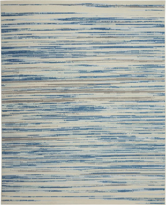 Nourison Jubilant Abstract Blue 7' x 10' Area Rug, Easy Cleaning, Non Shedding, Bed Room, Living Room, Dining Room, Kitchen (7x10)