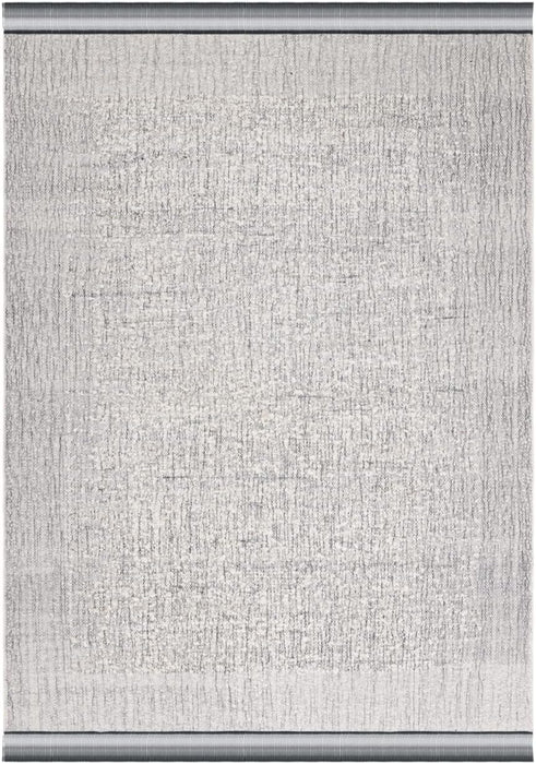 SAFAVIEH Natura Collection Area Rug - 8' x 10', Ivory & Black, Handmade Flat Weave Textured Fringe Cotton, Ideal for High Traffic Areas in Living Room, Bedroom (NAT930Z)