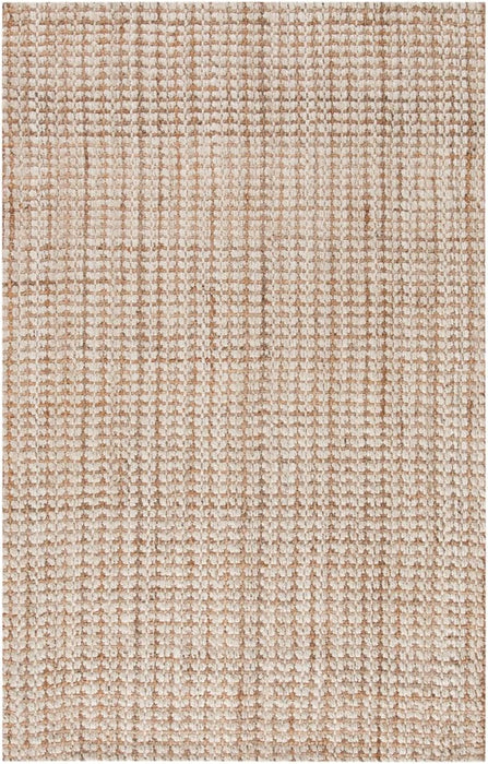 SAFAVIEH Natural Fiber Collection Area Rug - 5' x 8', Ivory & Light Brown, Handmade Rustic Farmhouse Jute, Ideal for High Traffic Areas in Living Room, Bedroom (NF186B)