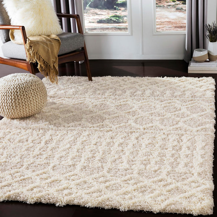 Livabliss Hapsburg Moroccan Shag Area Rug, 5'3" x 7'3", Beige