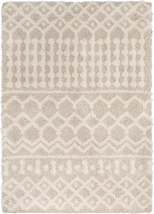 Livabliss Hapsburg Moroccan Shag Area Rug, 5'3" x 7'3", Beige