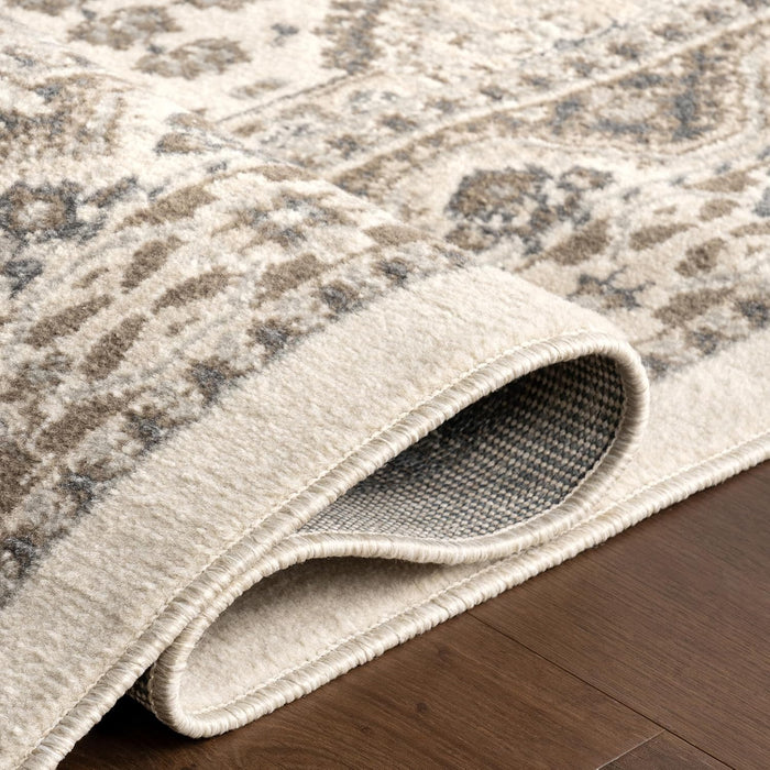 5x8 Traditional, Beige, Faded Transitional Design, Stain Resistant, Area Rug By nuLOOM