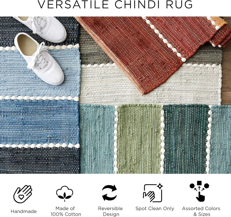 DII Chindi Home Collection Handwoven Multicolor Area Rag Rug, 36" Round, Taupe