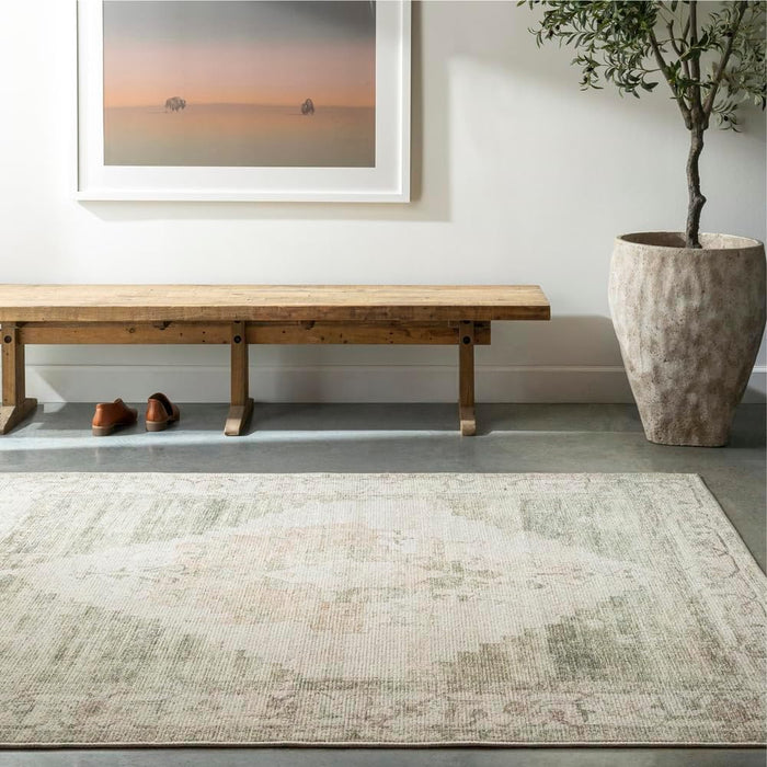 6'7" x 9', Olive Livabliss x Becki Owens Luca Medallion Area Rug