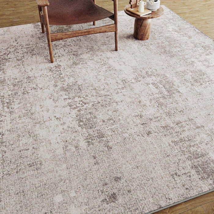 6x9 Machine Washable Modern Abstract Light Brown Accent Area Rug