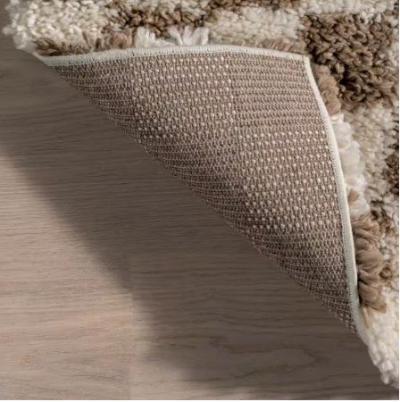 5 ft. x 8 ft. Beige Checkered Shag Adelaide Area Rug By nuLOOM