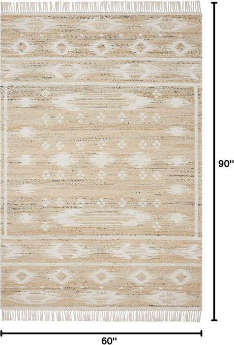 Loloi Angela Rose x Rivers Natural/Ivory 5'-0" x 7'-6" Area Rug