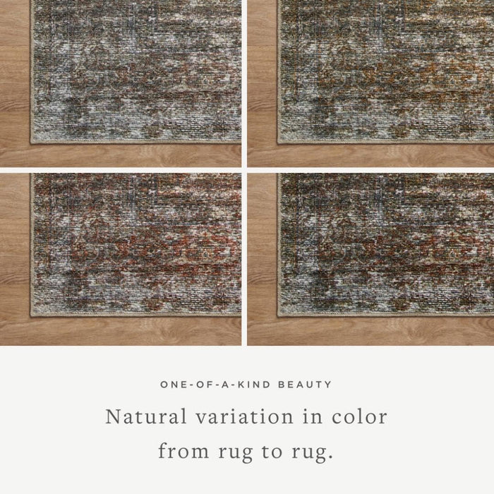 Loloi Amber Lewis Billie Collection, Tobacco & Rust 6'-0" x 9'-0" Area Rug – Antique & Distressed Accent Rugs for Living Room, Bedroom, Entryway & Hallway, No Shed High Traffic Area Home Decor Rug