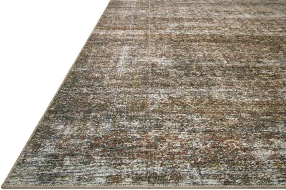 Loloi Amber Lewis Billie Collection, Tobacco & Rust 6'-0" x 9'-0" Area Rug – Antique & Distressed Accent Rugs for Living Room, Bedroom, Entryway & Hallway, No Shed High Traffic Area Home Decor Rug