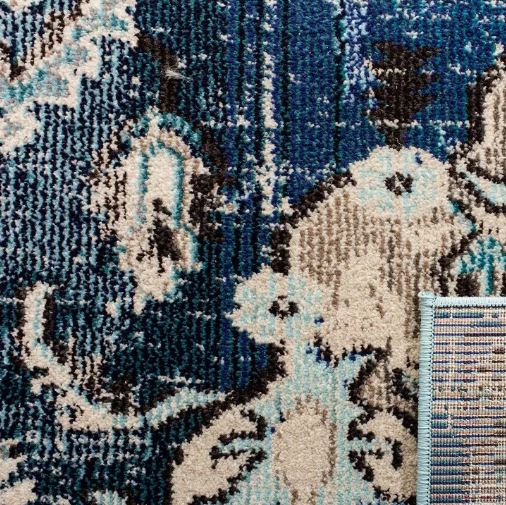 Size 5'1"x7'7" Color Navy/Light Blue MonacoPower Loomed Indoor Rug - Safavieh