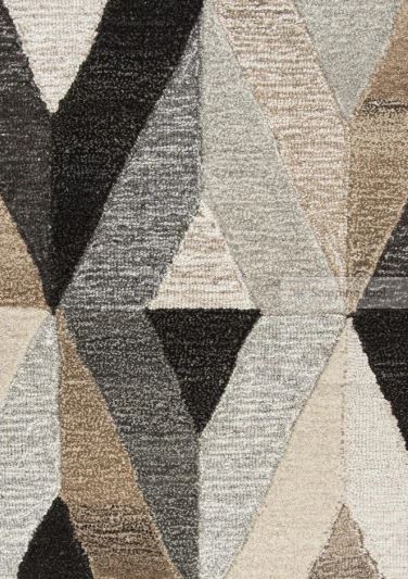 5 ft. X 8 ft. Gray / Natural 100% Wool Hand Made Hand Tufted Area Rug By Rizzy Home